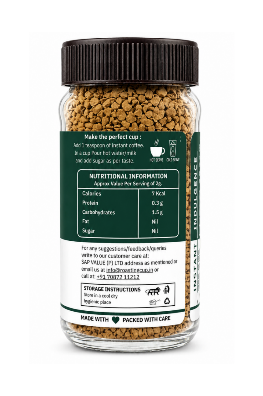 Hazelnut Instant Coffee 50g Jar