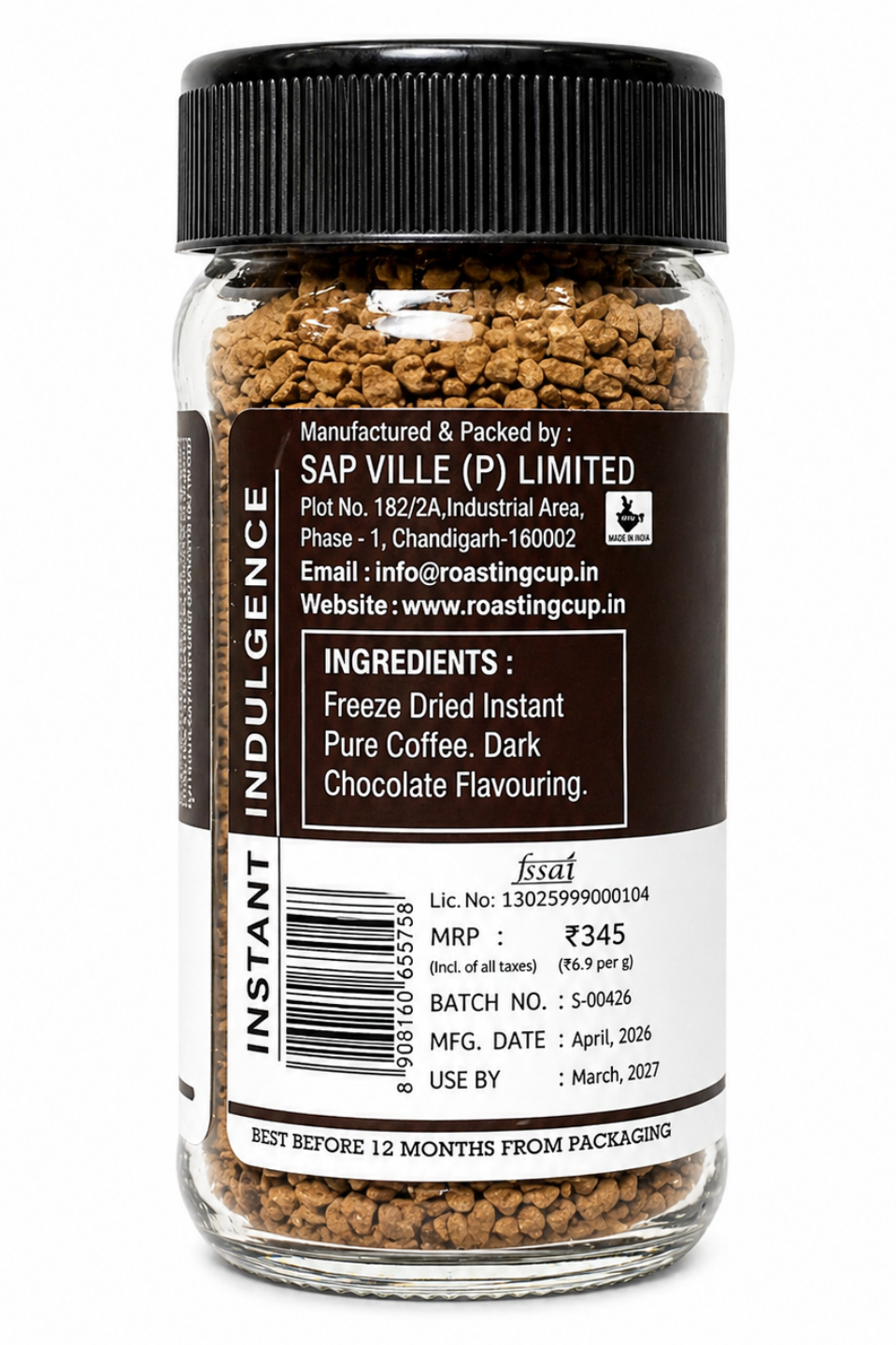 Belgium Chocolate Instant Coffee 50g Jar