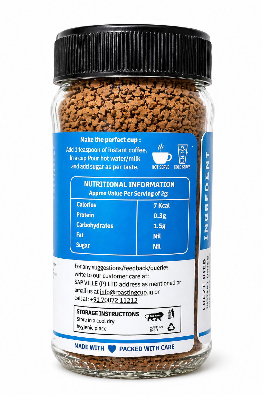 Vanilla Instant Coffee 50g Jar