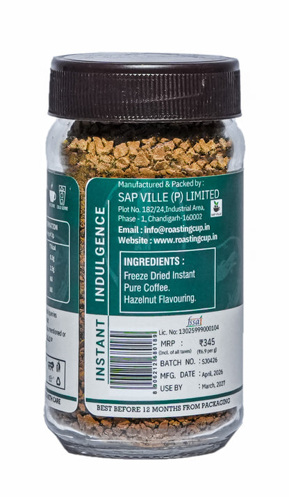 Hazelnut Instant Coffee 50g Jar