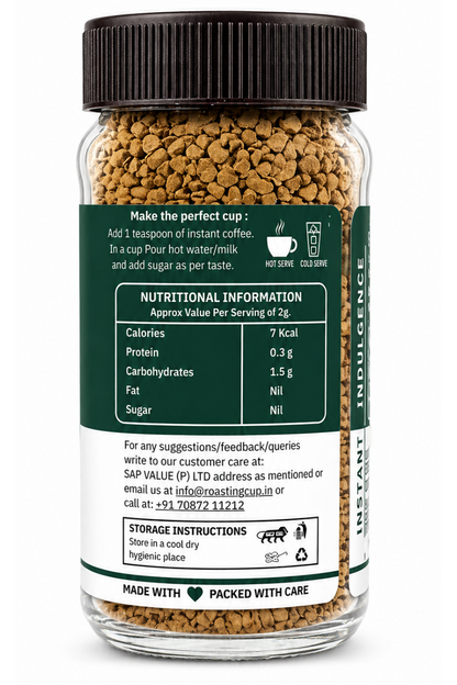 Hazelnut Instant Coffee 50g Jar
