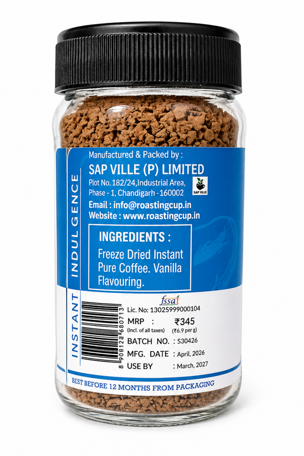 Vanilla Instant Coffee 50g Jar